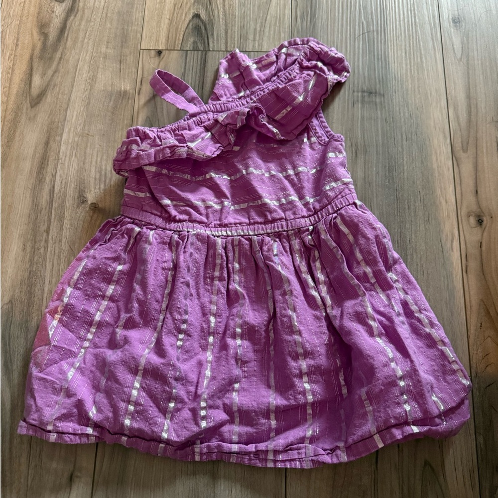 Cat & Jack Purple Ruffled One-Shoulder Dress Sz 3T